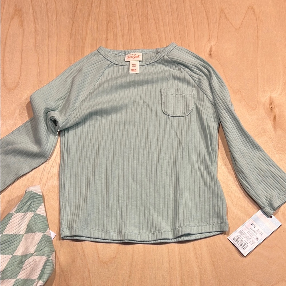 Cat & Jack Blue Long Sleeve PJ set